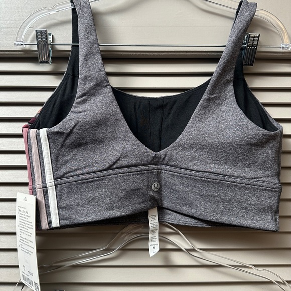 Lululemon Take A Hint Bra B/C Cup Heathered Black sz10 #0056 - Picture 3 of 4